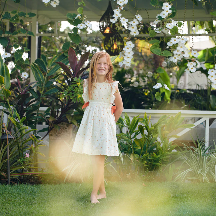 Ditsy Oranges Amy Dress