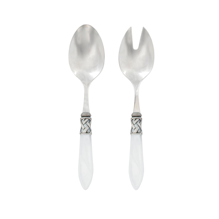 Aladdin Antique White Salad Server Set