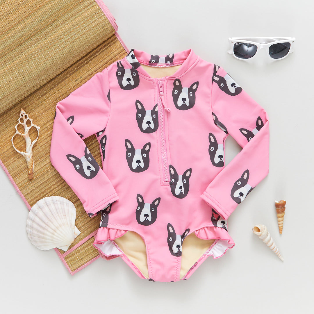 Girls Pink Boston Terrier Arden Suit