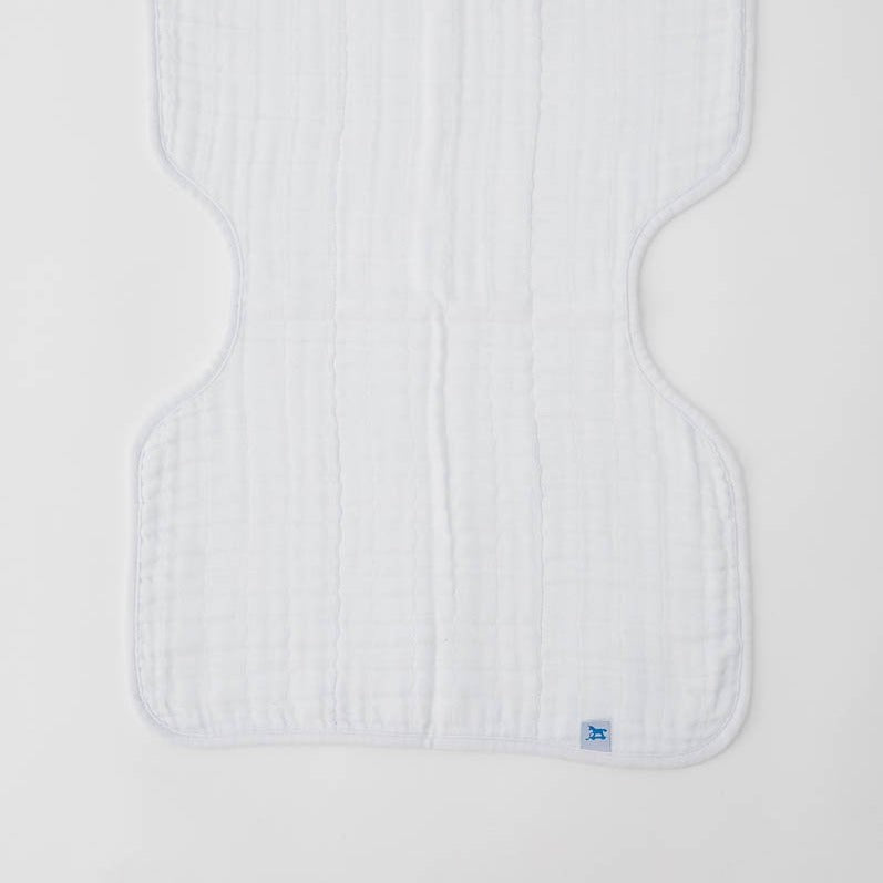 White Cotton Muslin Burp Cloth