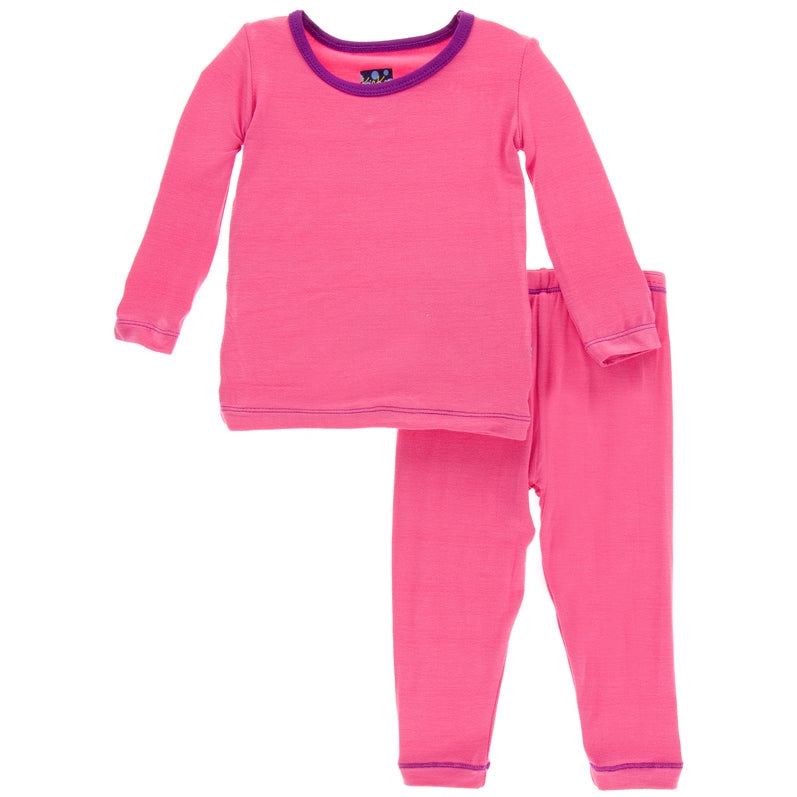 Flamingo w/ Starfish Trim Long Sleeve Pajama Set