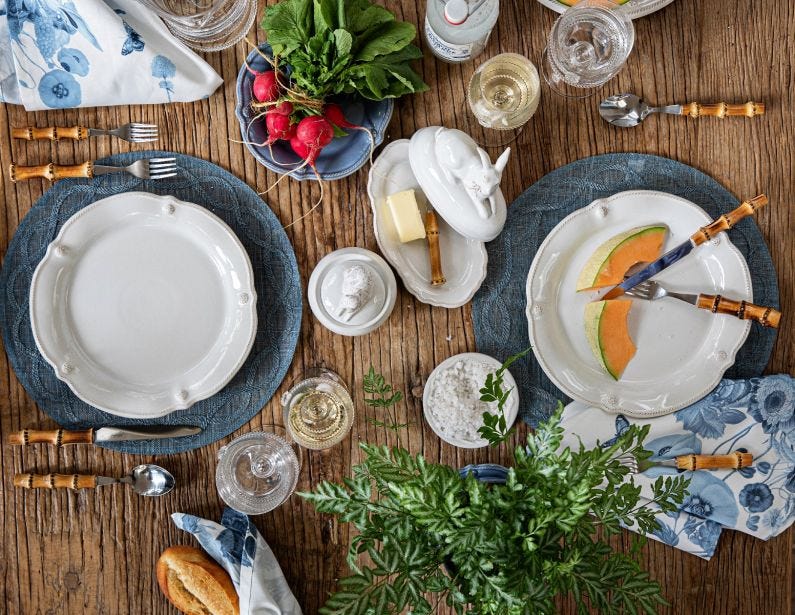 Field of Flowers Napkin - Chambray