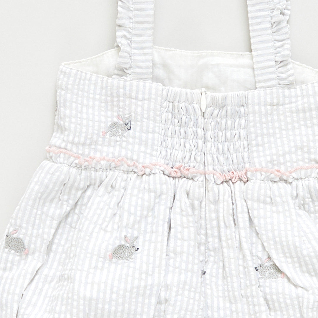 Bunny Embroidery Baby Girls Sierra Bubble