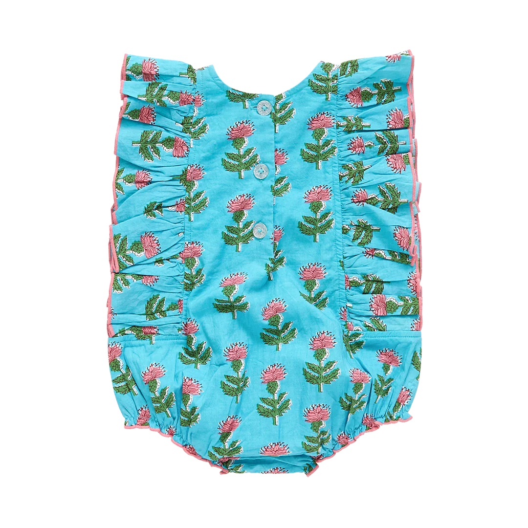 Blue Cornflower Baby Girls Katniss Bubble