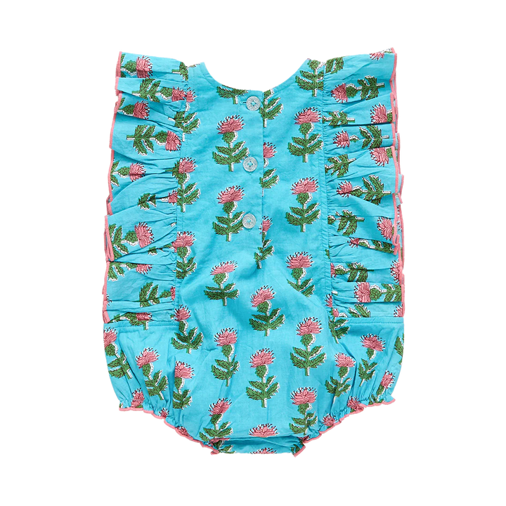 Blue Cornflower Baby Girls Katniss Bubble