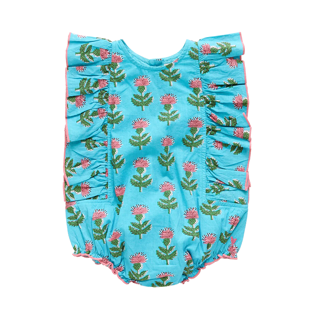 Blue Cornflower Baby Girls Katniss Bubble