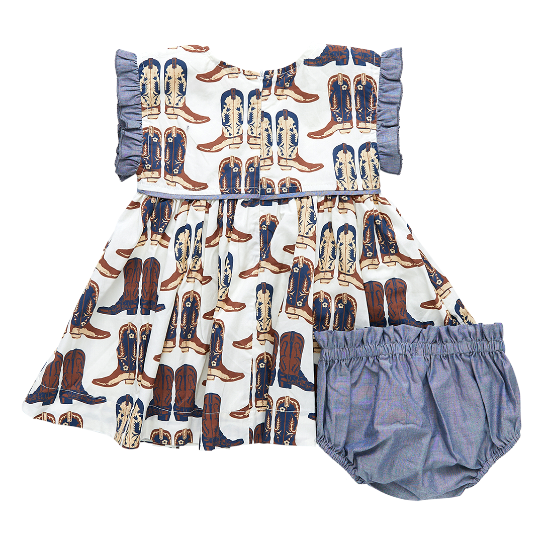 Cowboy Boots Baby Girls Nell Dress Set