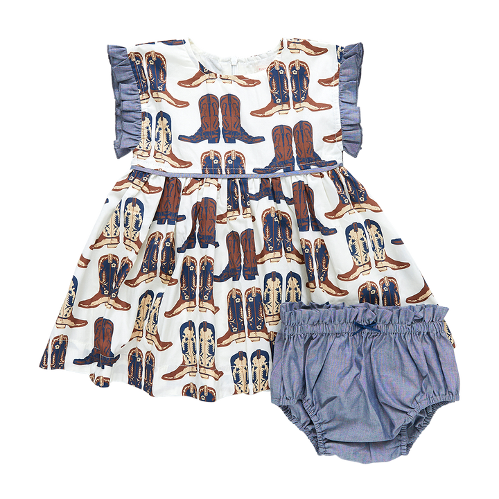 Cowboy Boots Baby Girls Nell Dress Set