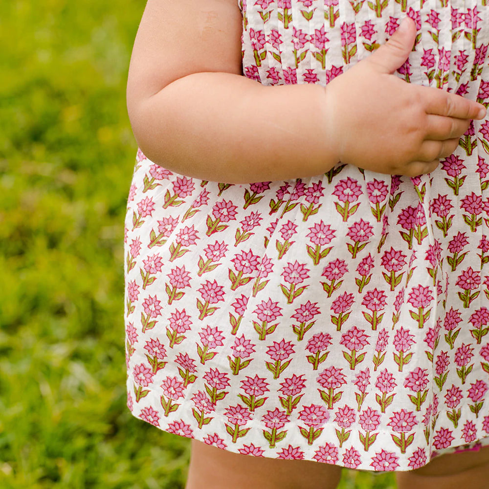 Pink Floral Block Jaipur 2 Piece Set