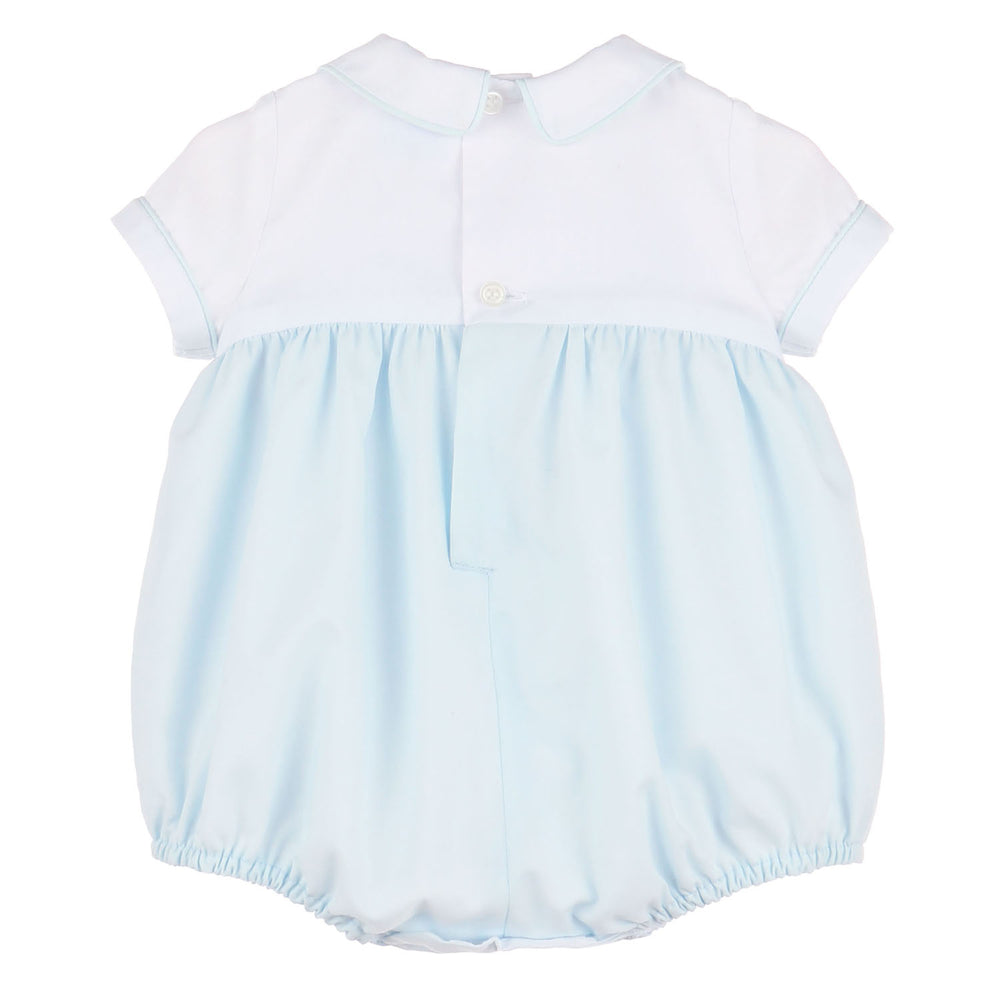 Blue & White Classic Smocked Bubble
