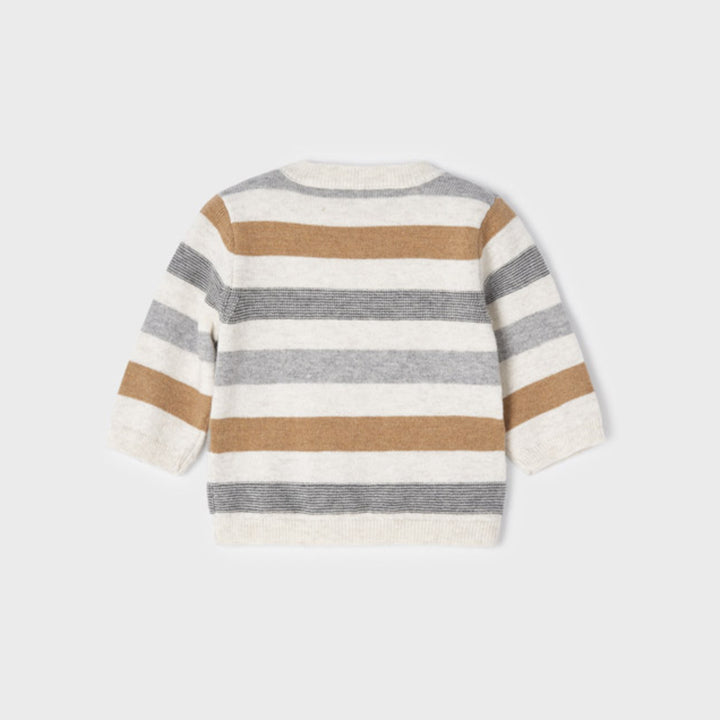 Caramel Stripe Jersey Knit Sweater