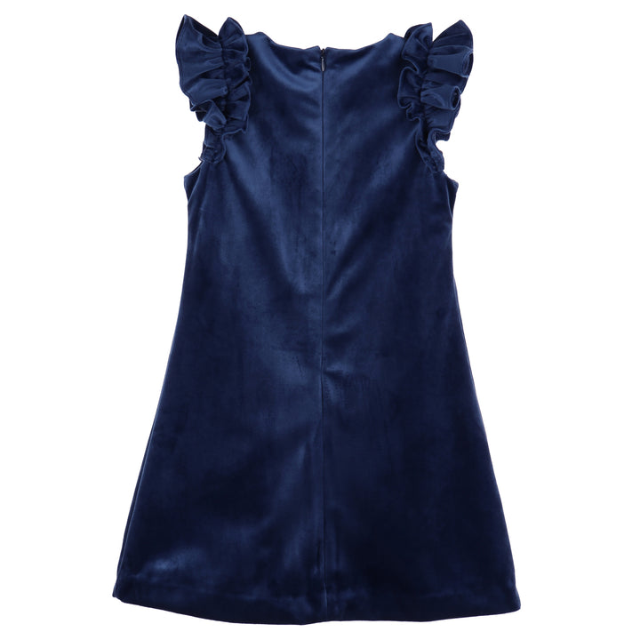 Navy Deluxe Velvet Shift Dress