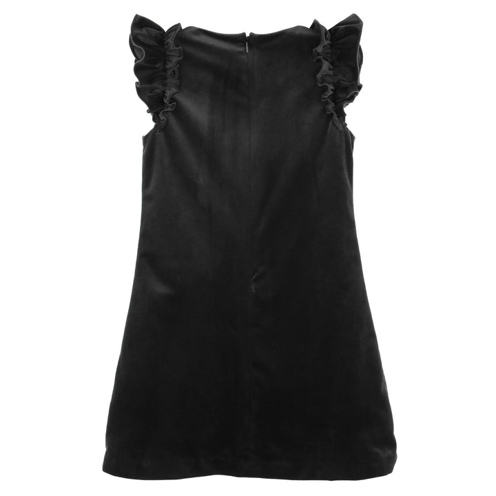 Black Deluxe Velvet Shift Dress