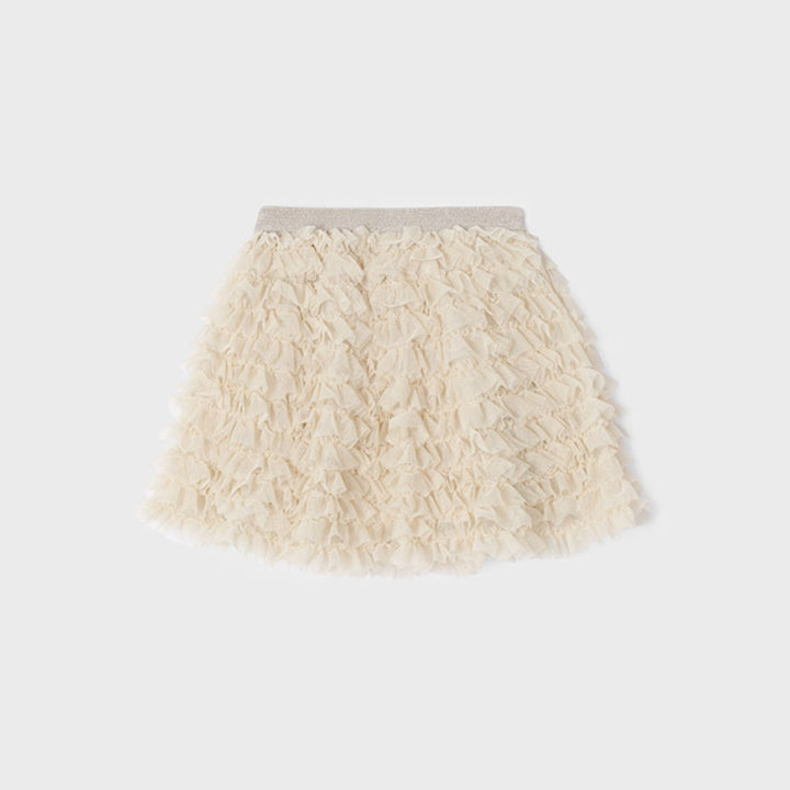 Champagne Ruffled Tulle Skirt