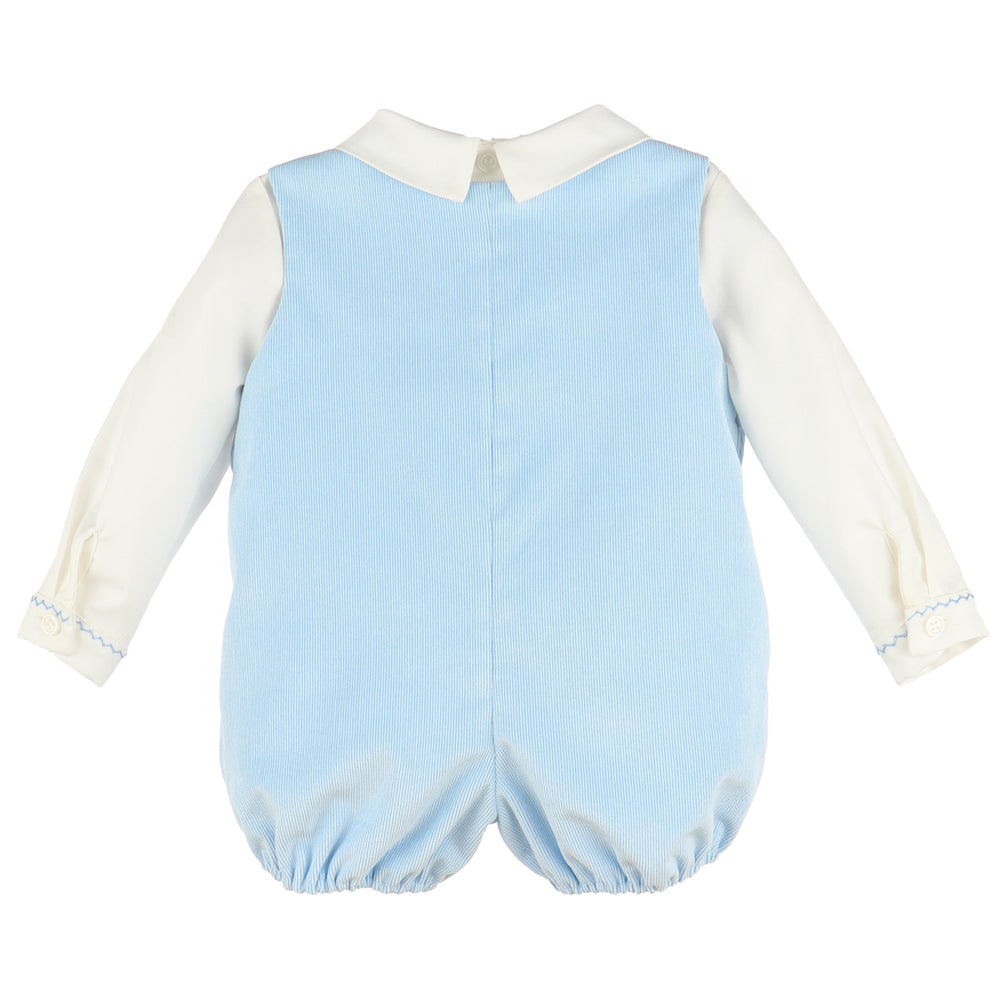 Light Blue Corduroy Romper