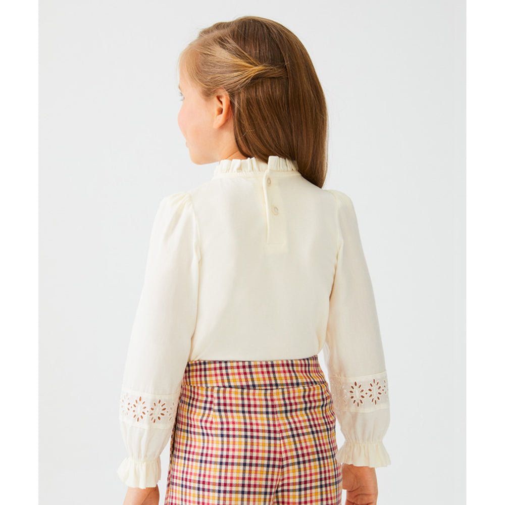 Ivory Poplin Blouse