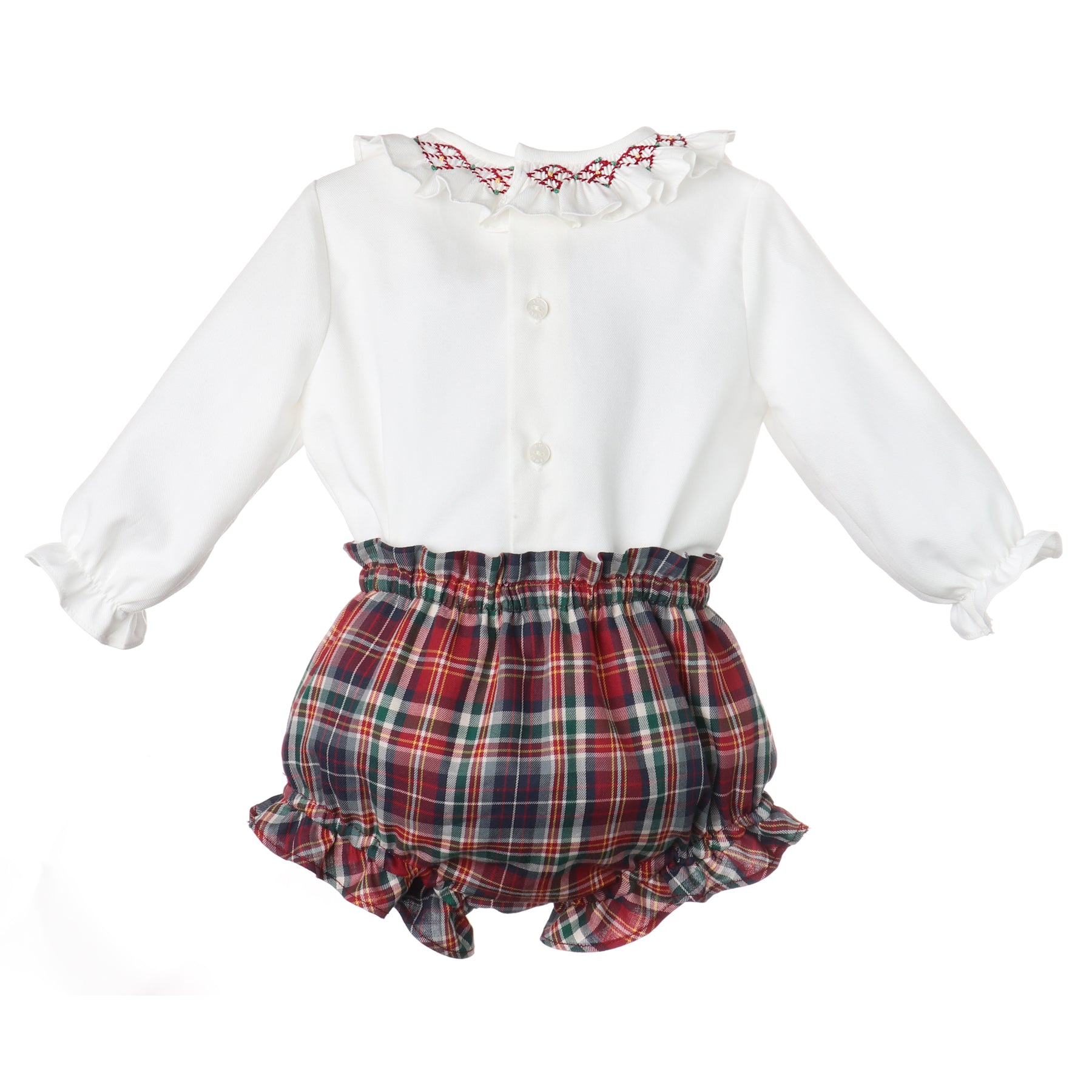 Harry Plaid Smocked Bubble