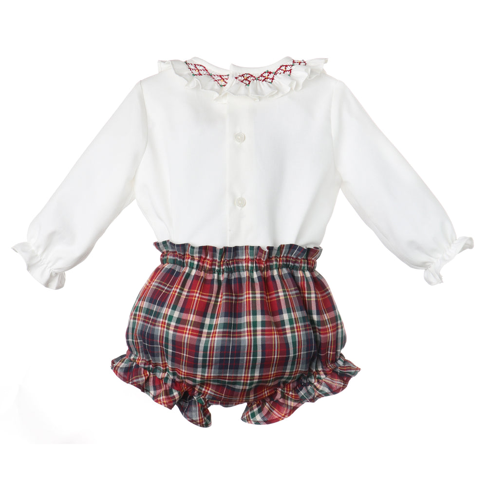 Harry Plaid Smocked Bubble