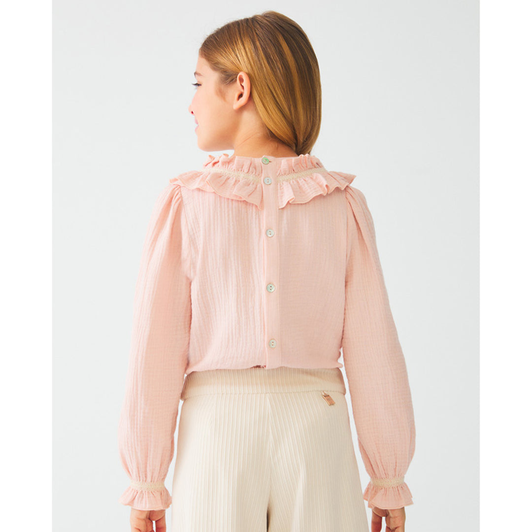 Light Pink Chiffon Blouse