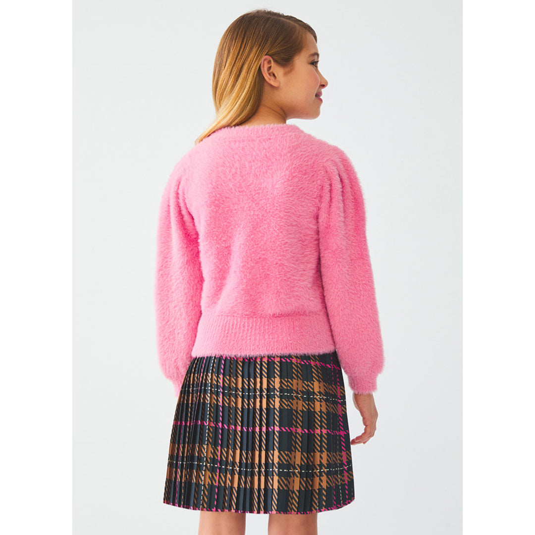 Bubblegum Plaid Pleated Skirt