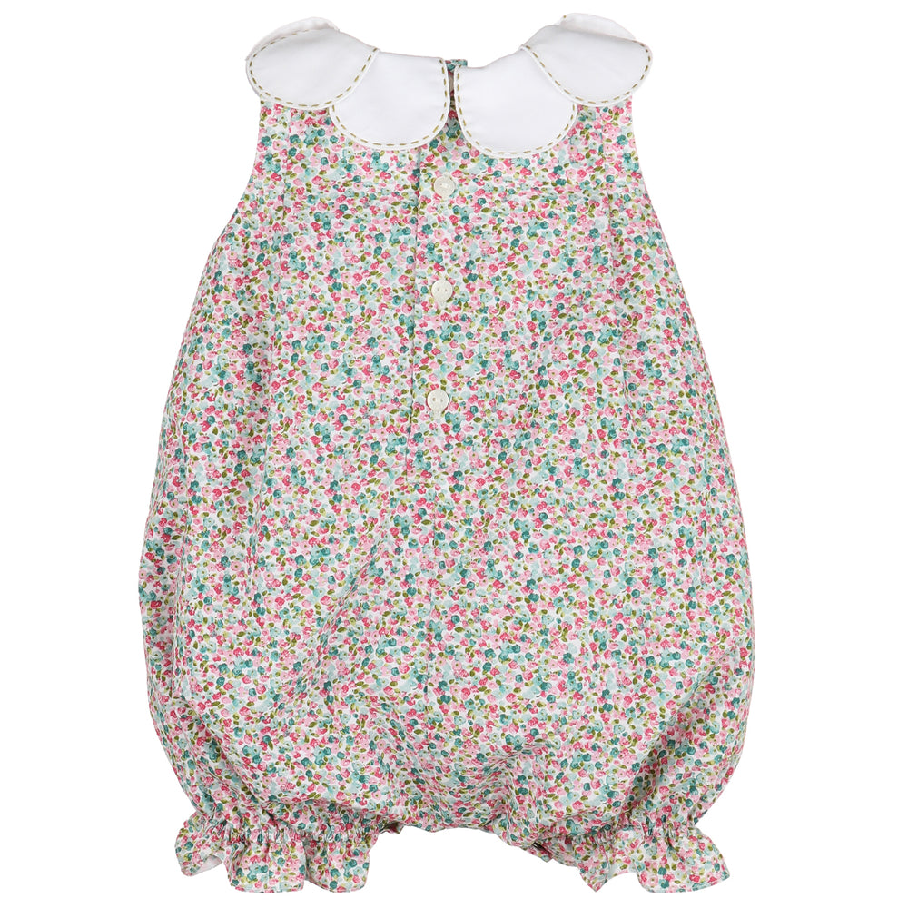 Aqua Floral Petal Collar Bubble