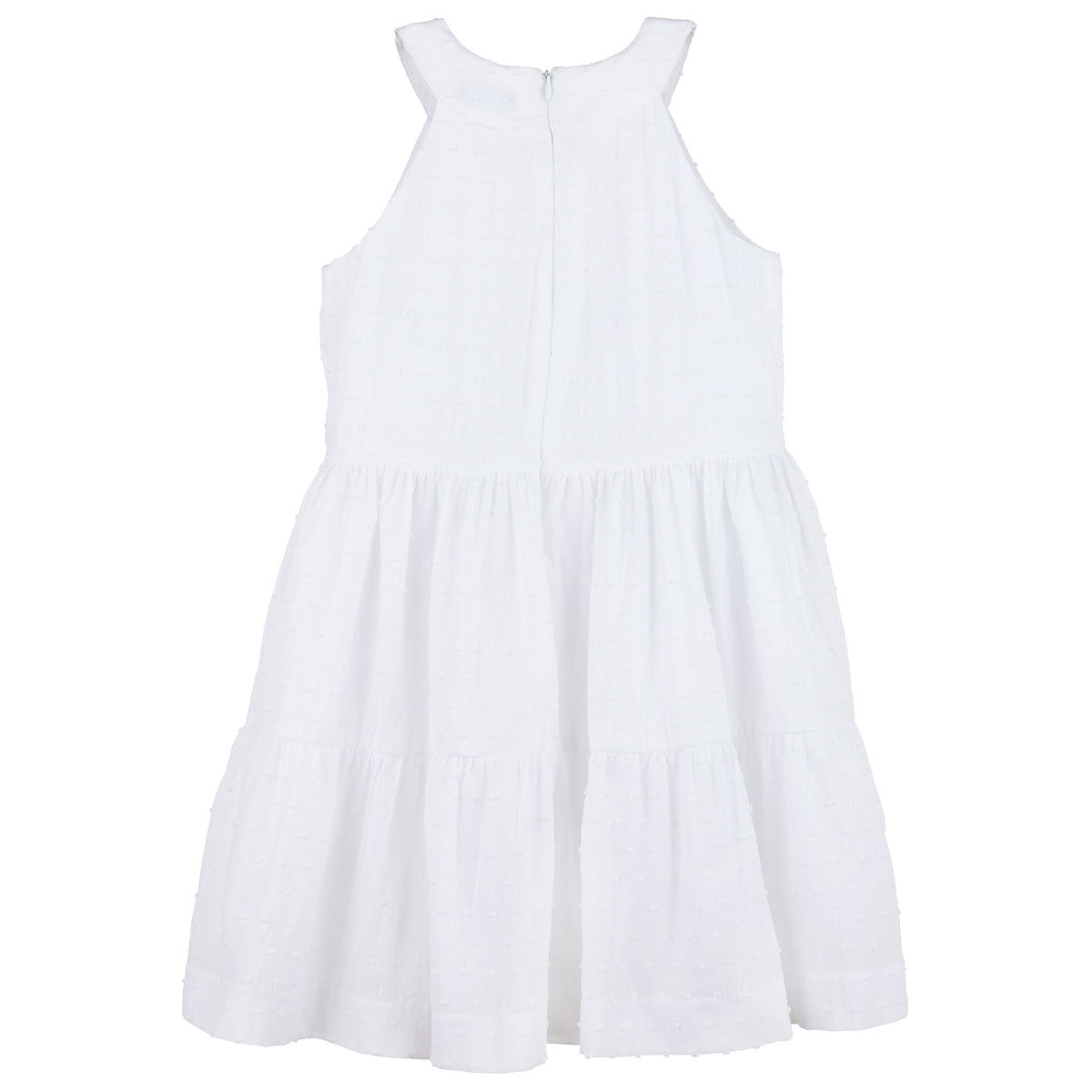 White Swiss Dot Halter Dress K&K's Giving Tree