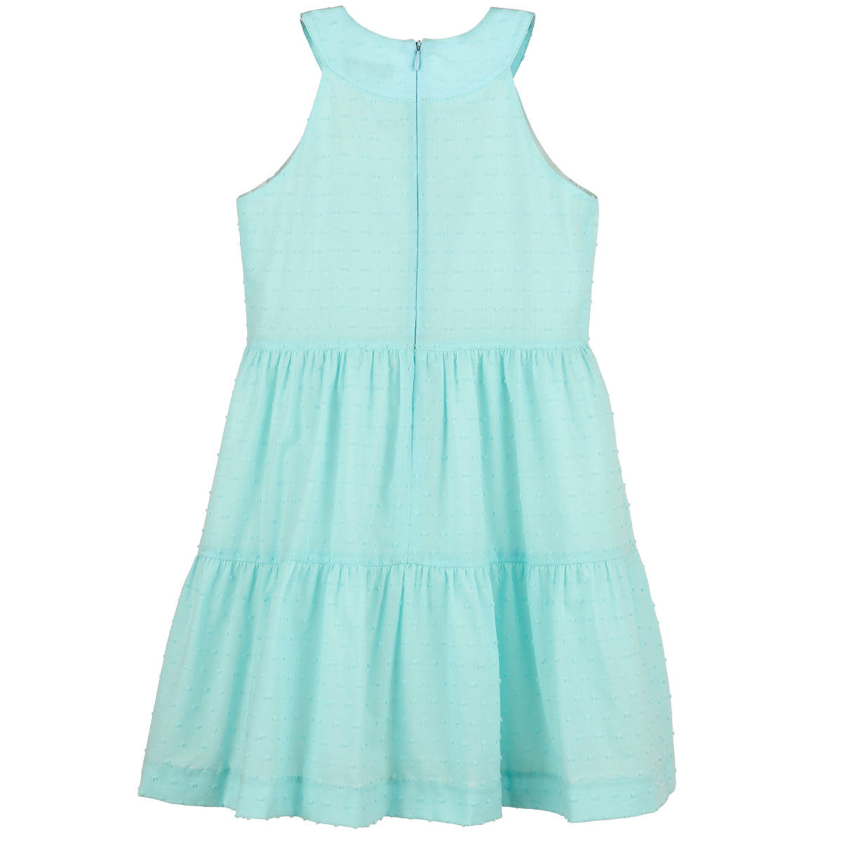Turquoise Swiss Dot Halter Dress K&K's Giving Tree