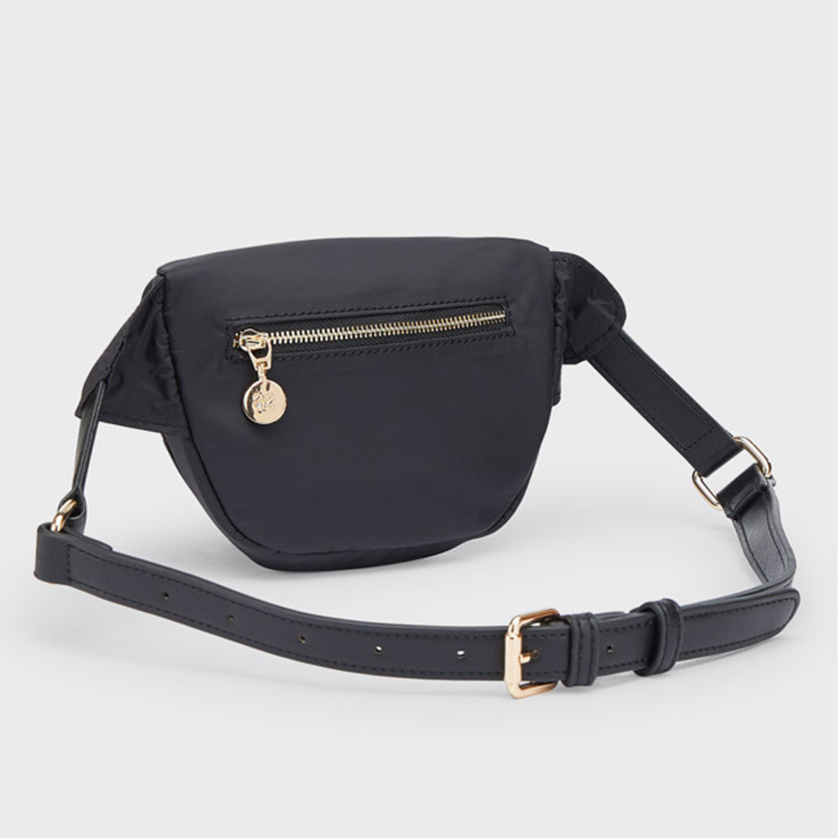 Charcoal Satin Fanny Pack