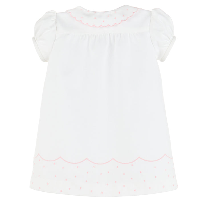 Pink & White Scalloped Day Gown
