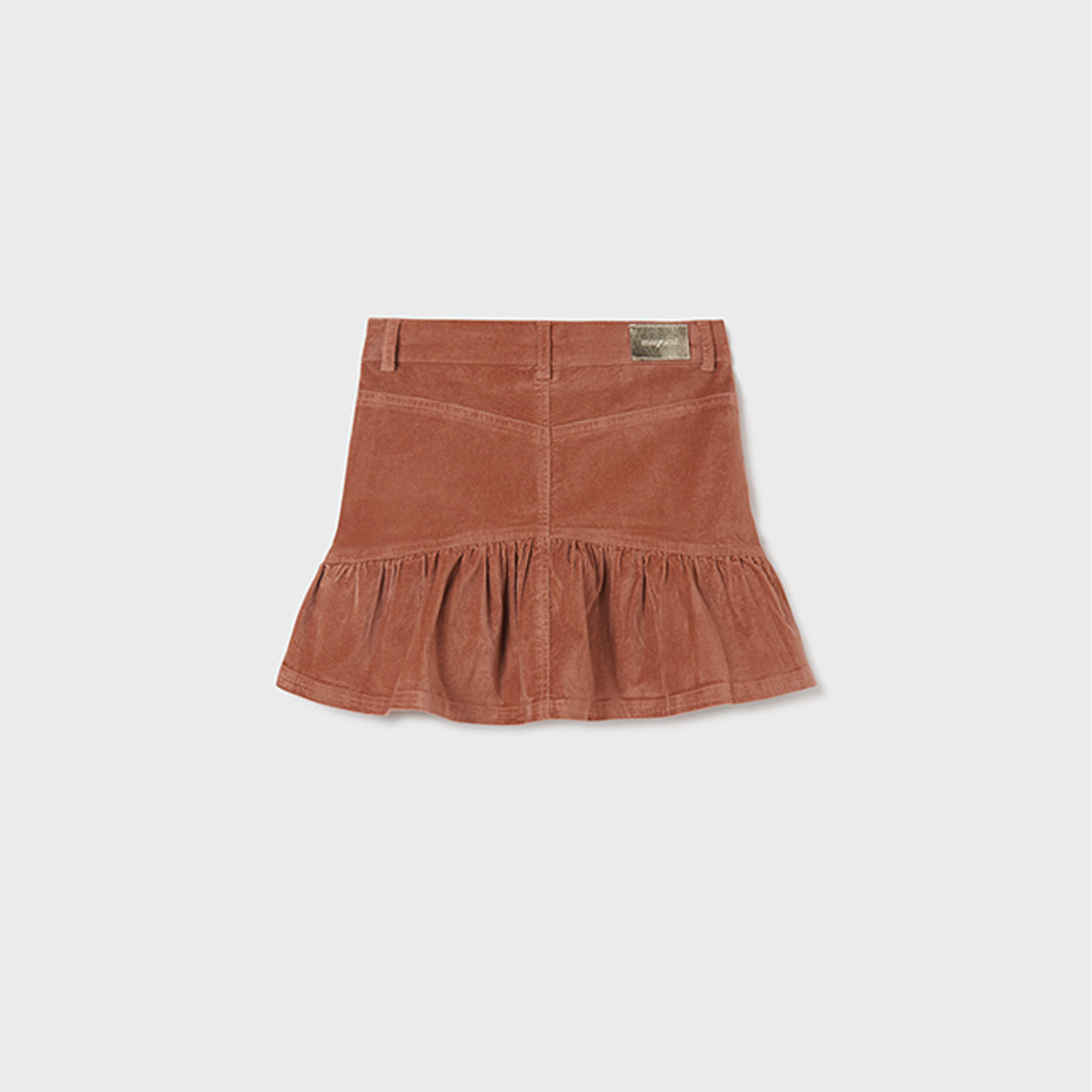Nude Peach Corduroy Skirt