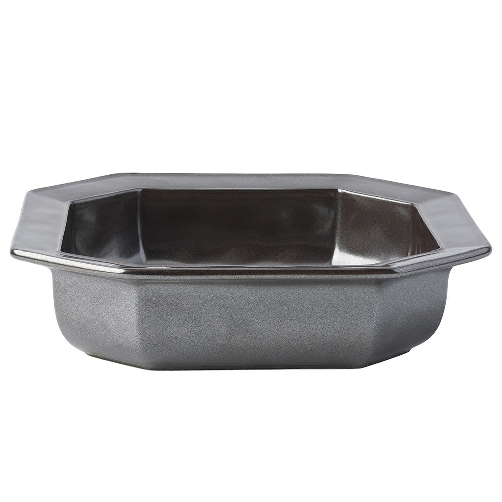 Pewter Stoneware Square Baker 