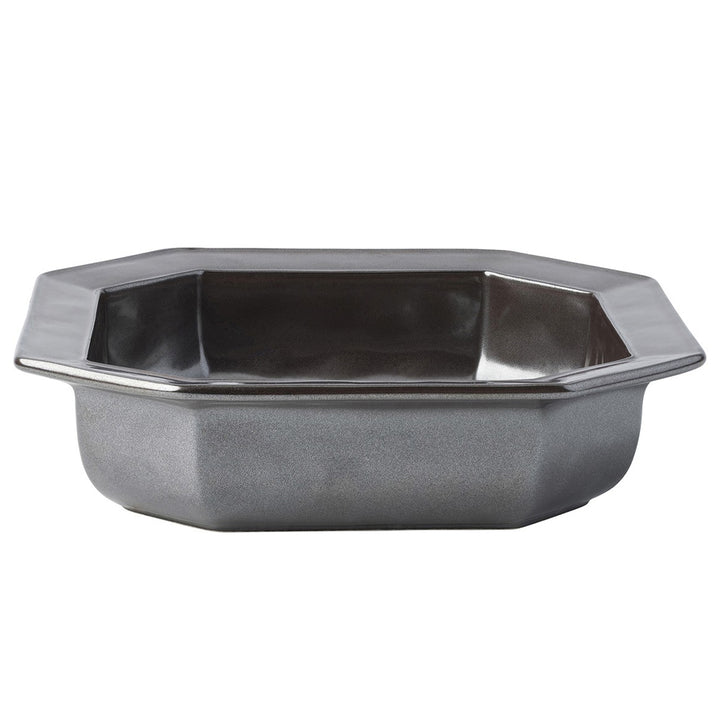 Pewter Stoneware Square Baker 