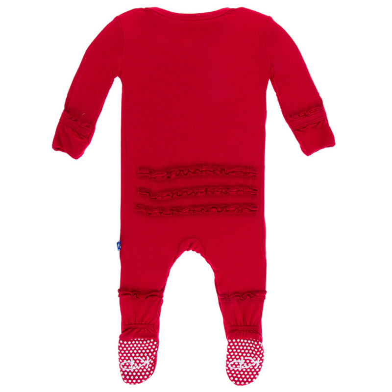 Balloon Muffin Ruffle Footie With Snaps