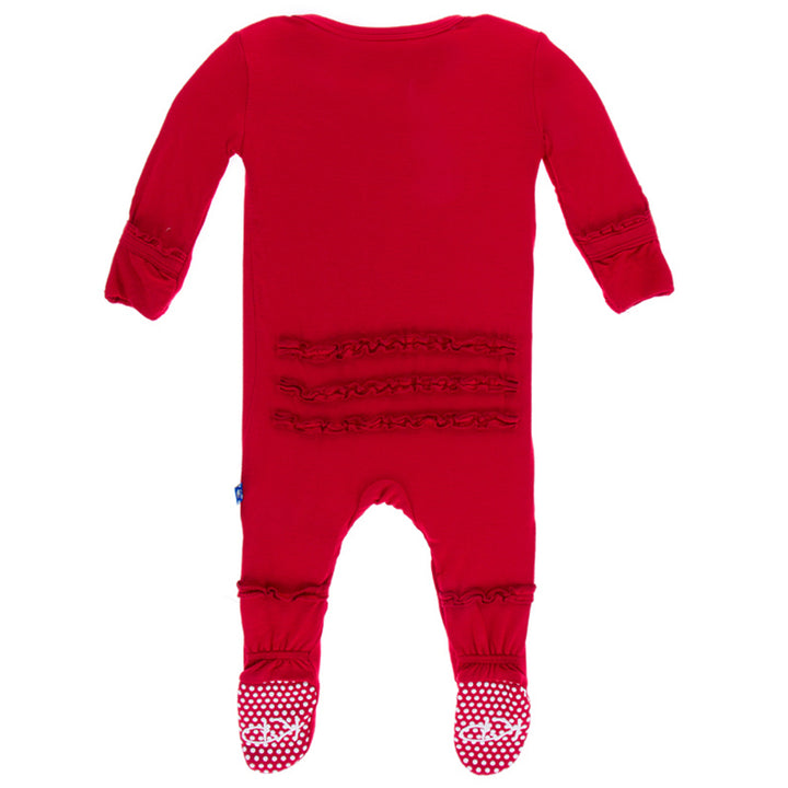 Balloon Muffin Ruffle Footie With Snaps