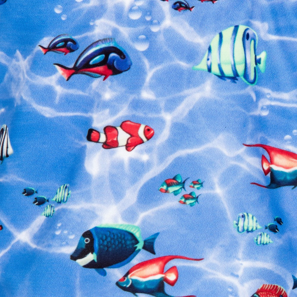 Fish Print Swim Shorts Set