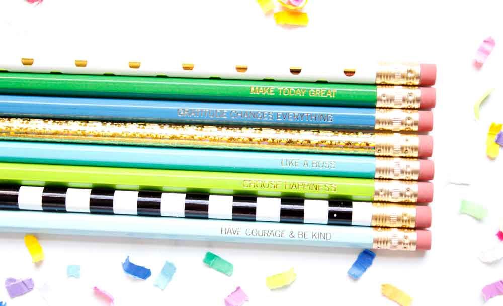 Blue Pep Talk Pencil Set