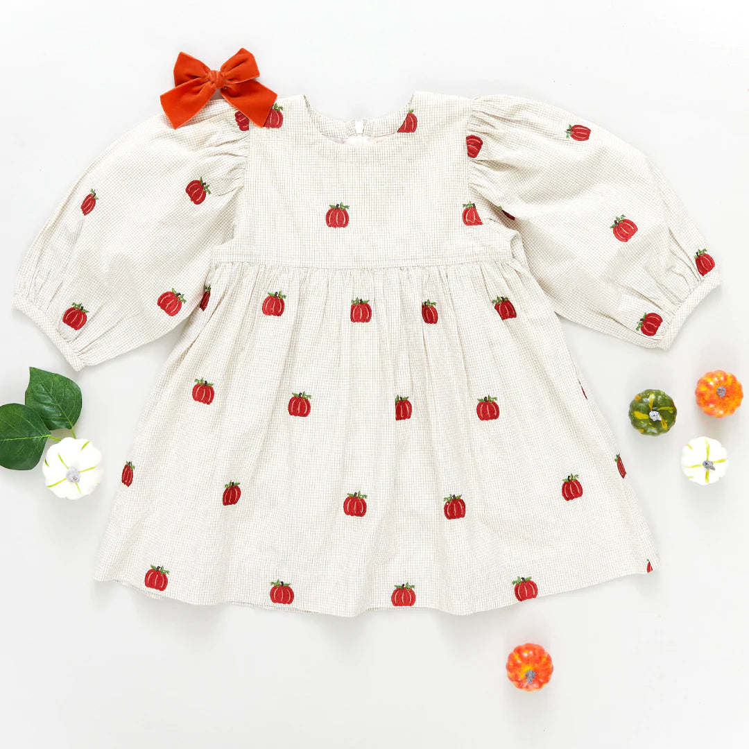 Pumpkin Embroidery Bea Dress