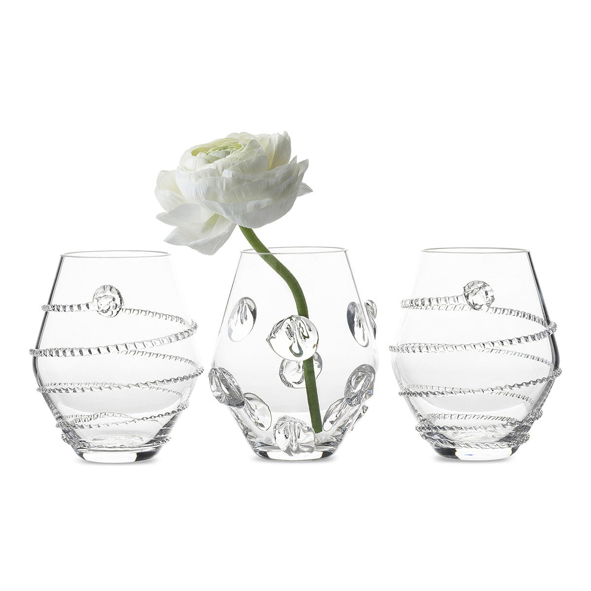 Assorted Mini Clear Vases - Set of 3