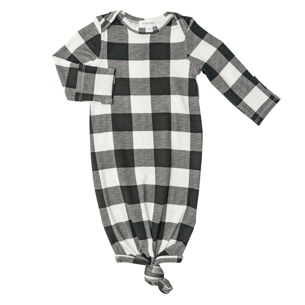Black Buffalo Check Knotted Gown