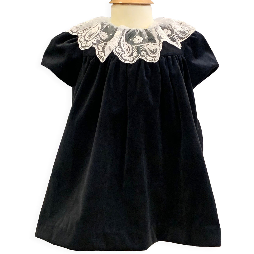 Black Deluxe Velvet Float Dress