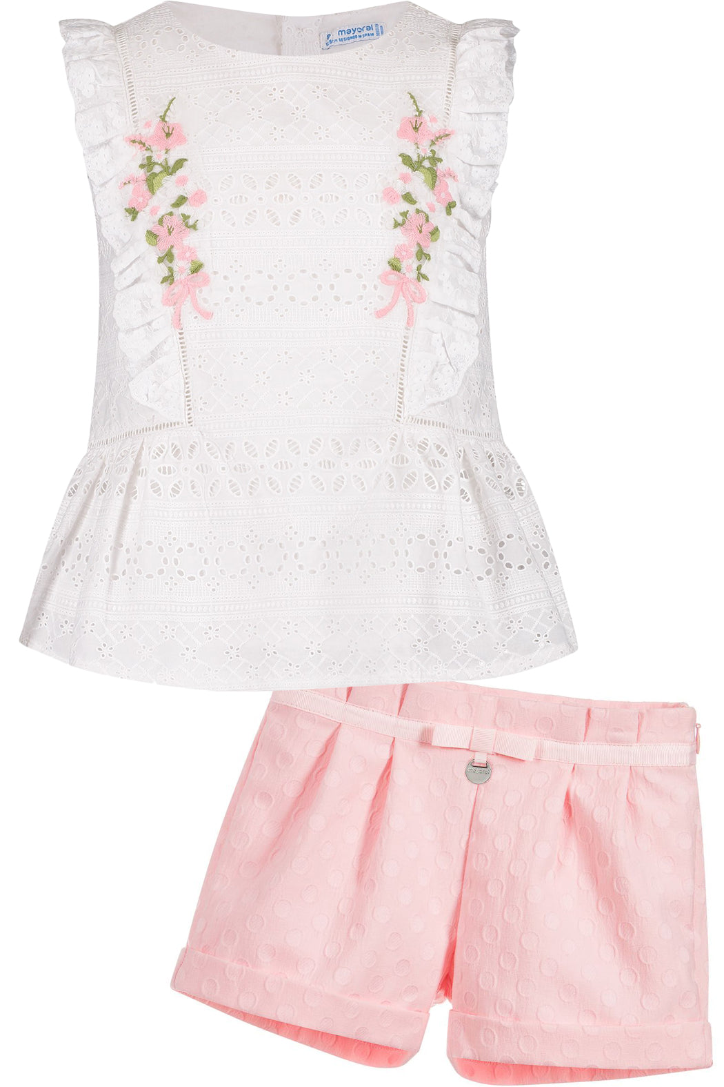 Pink Jacquard Shorts