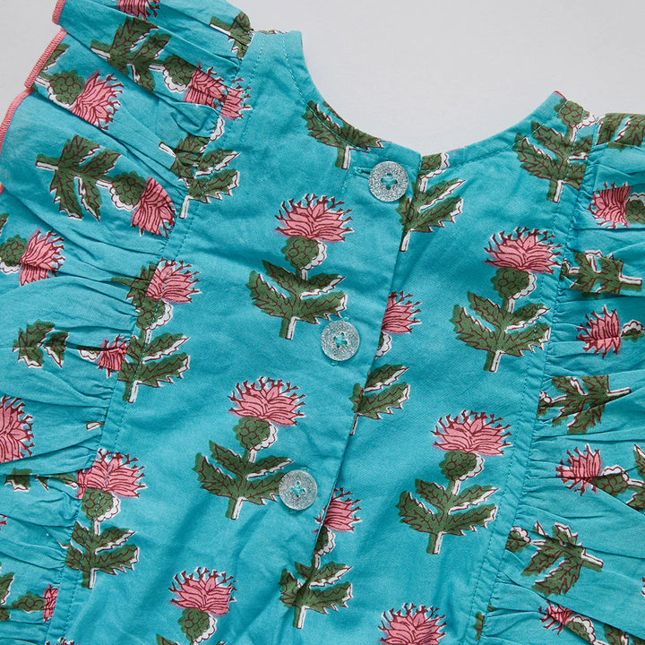 Blue Cornflower Baby Girls Katniss Bubble