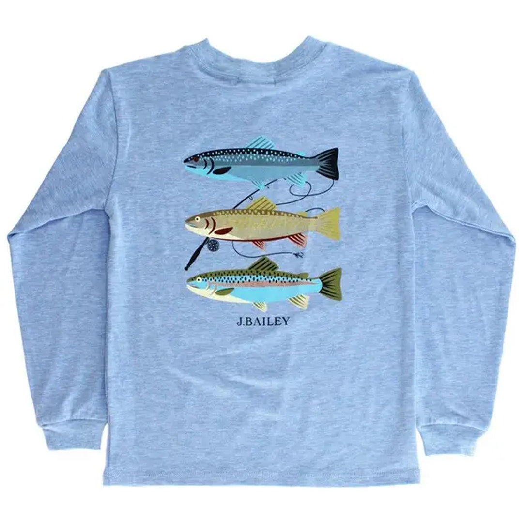Blue Trout Long Sleeve Logo Tee