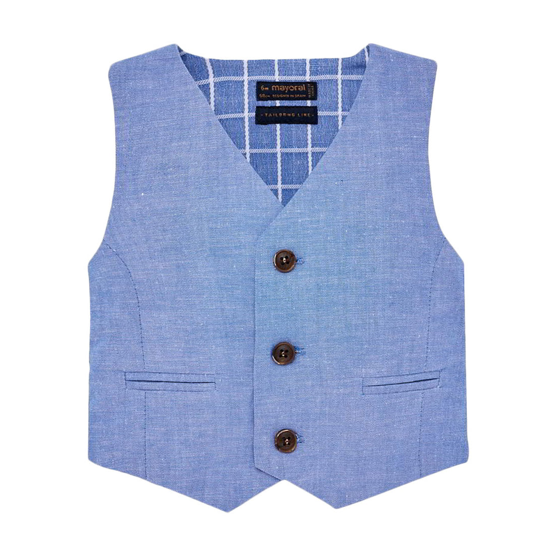 Light Blue Linen Vest