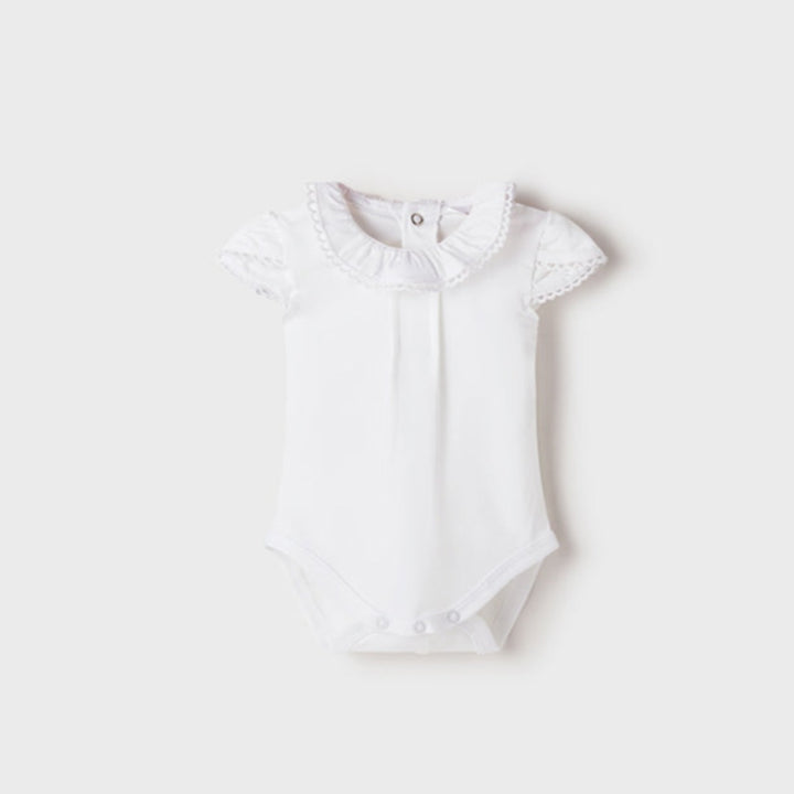 White Ruffle Bodysuit