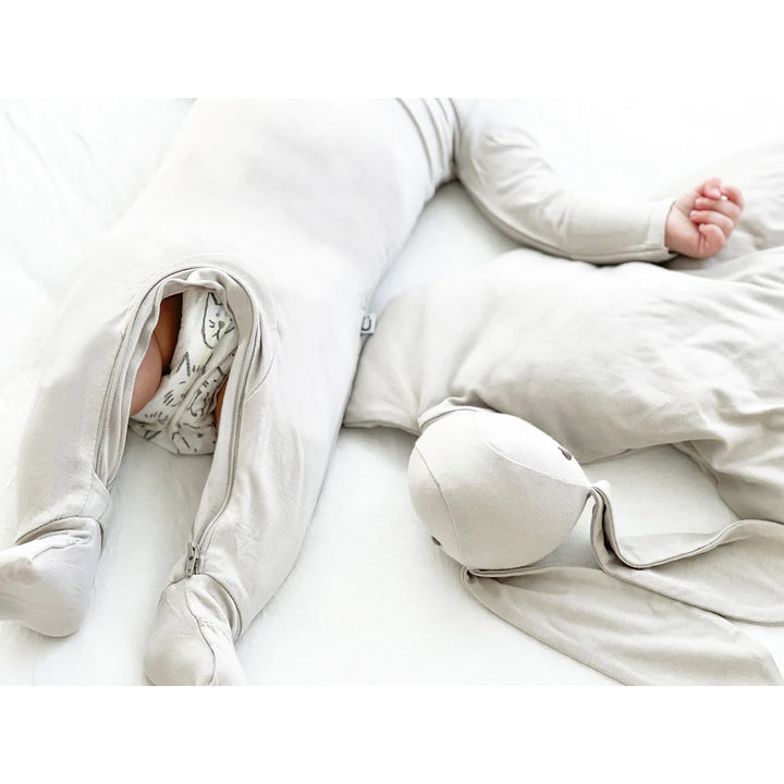 Undyed Convertible Romper Footie Pajama