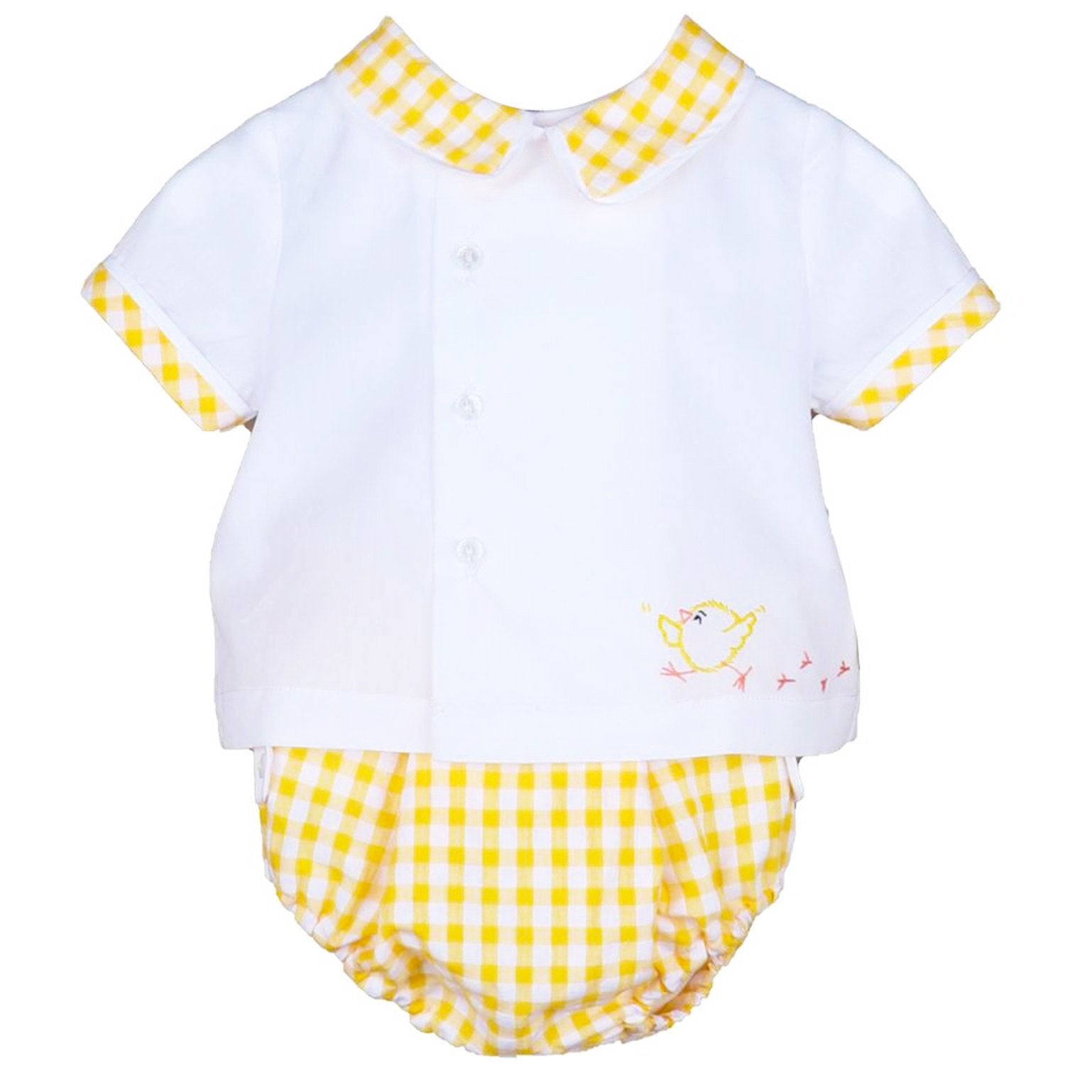 Sunny Yellow Gingham Two Piece Set