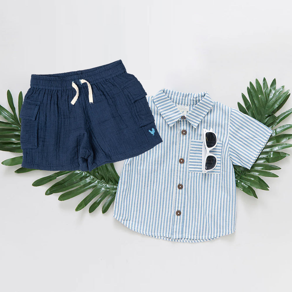 Blue Skinny Stripe Boys Jack Shirt