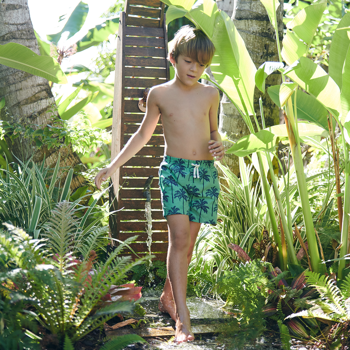 Peppermint Palm Trees Swim Trunk