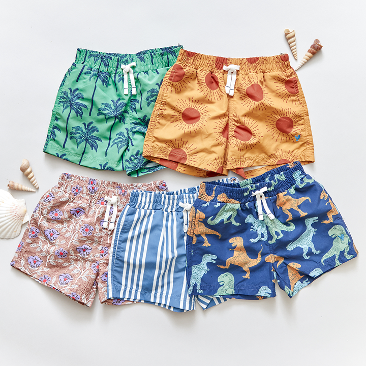Peppermint Palm Trees Swim Trunk
